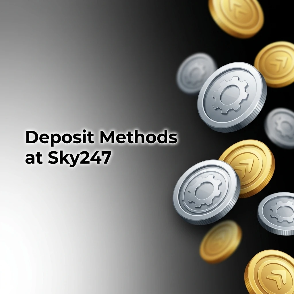 A 5-step guide detailing how to deposit funds using popular payment methods at Sky247.
