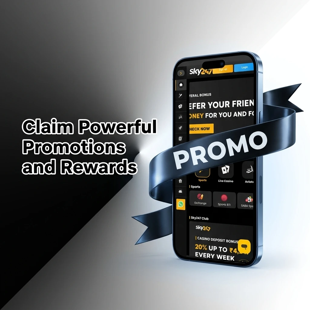 Sky247 Aviator promotional offers featuring a 24% first deposit cashback and weekly casino bonuses.