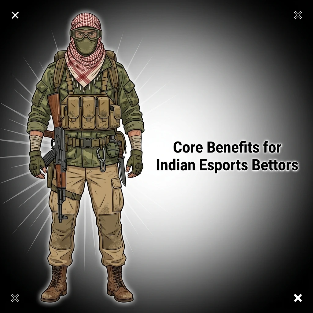 Core benefits for Indian esports bettors: lucrative bonuses, UPI payments, 24/7 support, mobile app, and competitive odds.