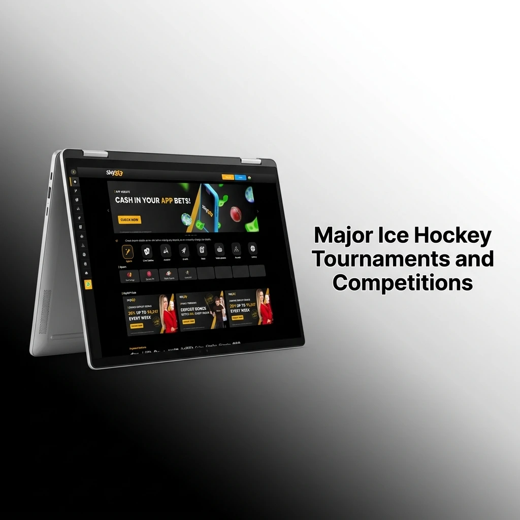 Sportsbook categories for major ice hockey leagues and tournaments, including the NHL, KHL, and Winter Olympics.