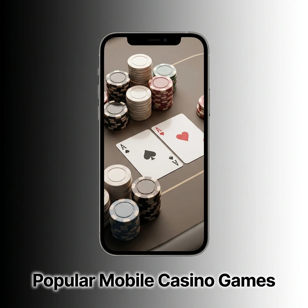 Popular mobile casino games on a smartphone, featuring classic tables and modern slots like Aviator and Crazy Time.