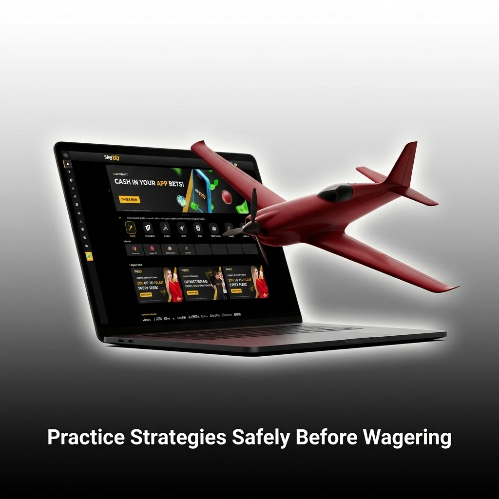 Sky247 Aviator demo interface where players safely practice betting strategies using virtual money.