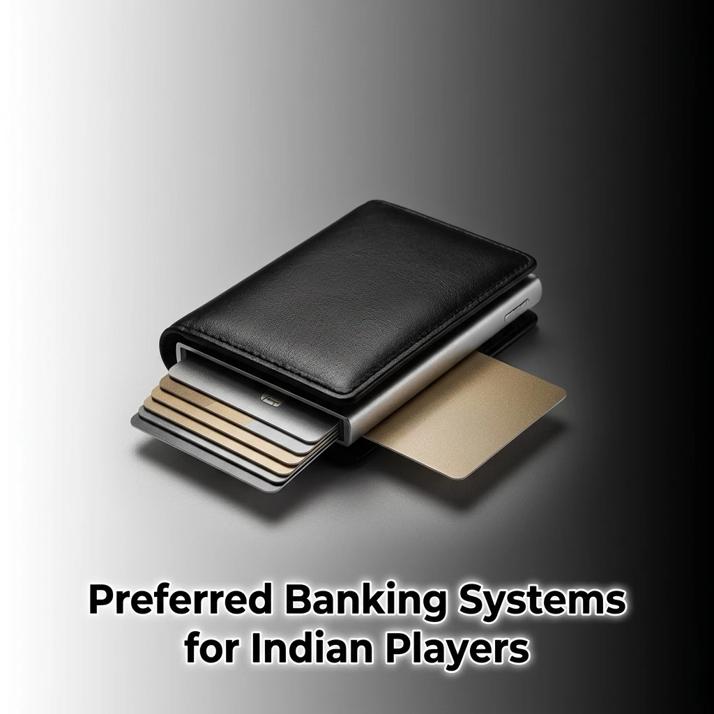 Preferred banking systems for Indian players, showing digital wallets like UPI and Paytm alongside cryptocurrencies.