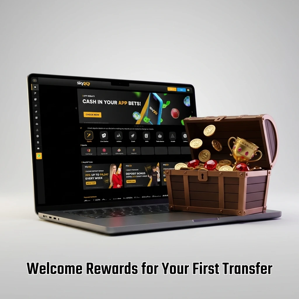 Welcome rewards and deposit bonuses for your first transfer, providing extra funds for casino play and sports bets.